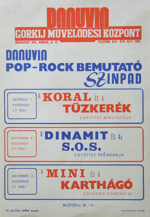 Rockmúzeum, MagyaRock Hírességek Csarnoka, 
                     égi zenekar, Rockcsarnok, plakátok